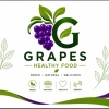 Grapes Healthy Food Logo