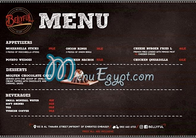 Bellyful menu