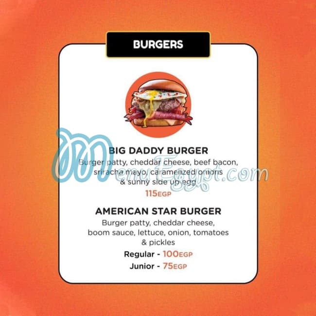Big Daddy delivery menu