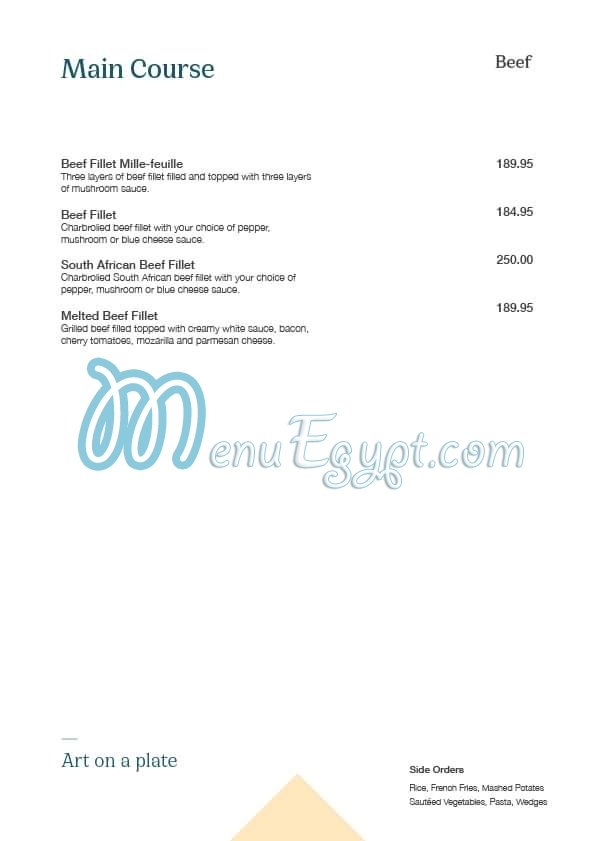 Brio Restaurant menu Egypt 9