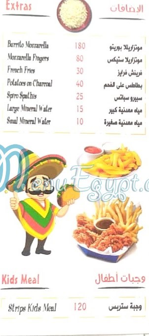 Burrito take away delivery menu