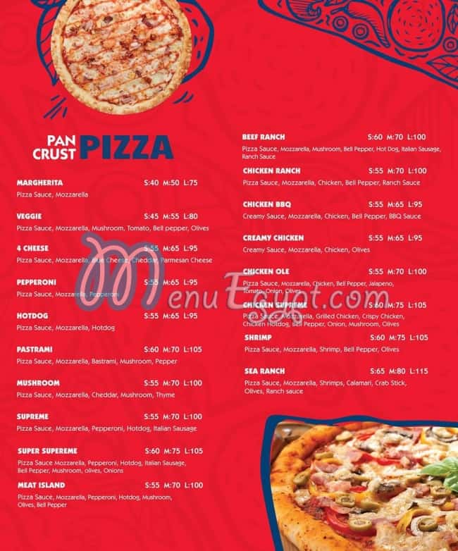 Castro Pizza menu