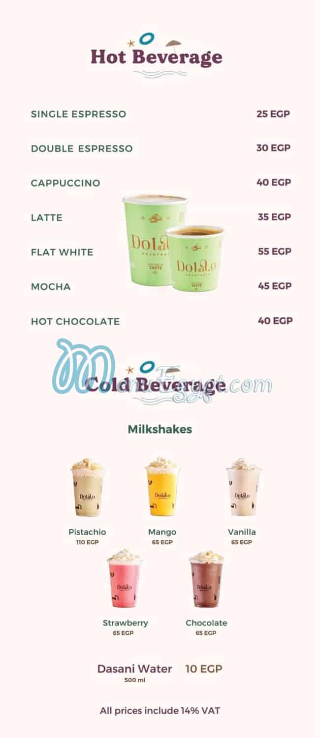DOLATO gelateria menu