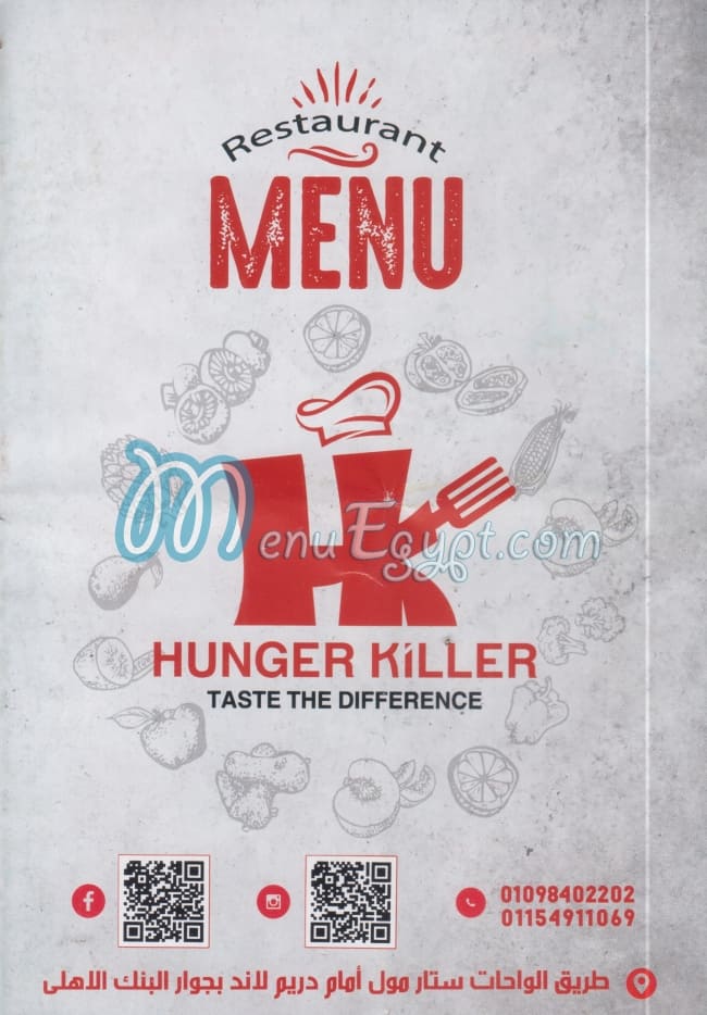 Hunger Killer menu