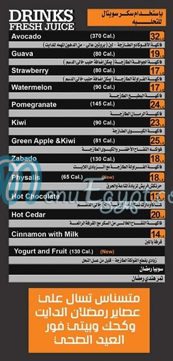 Just Diet menu Egypt 1
