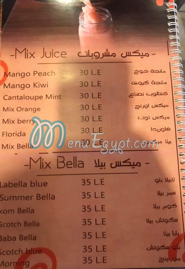 Labella Cafe menu Egypt
