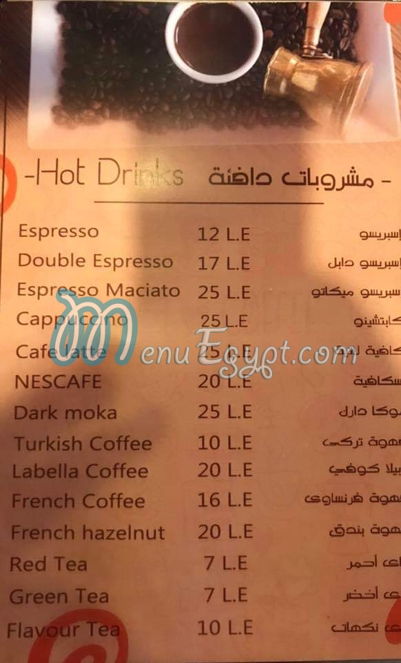 Labella Cafe menu prices