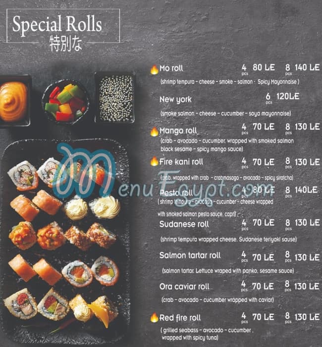 Mo Sushi menu