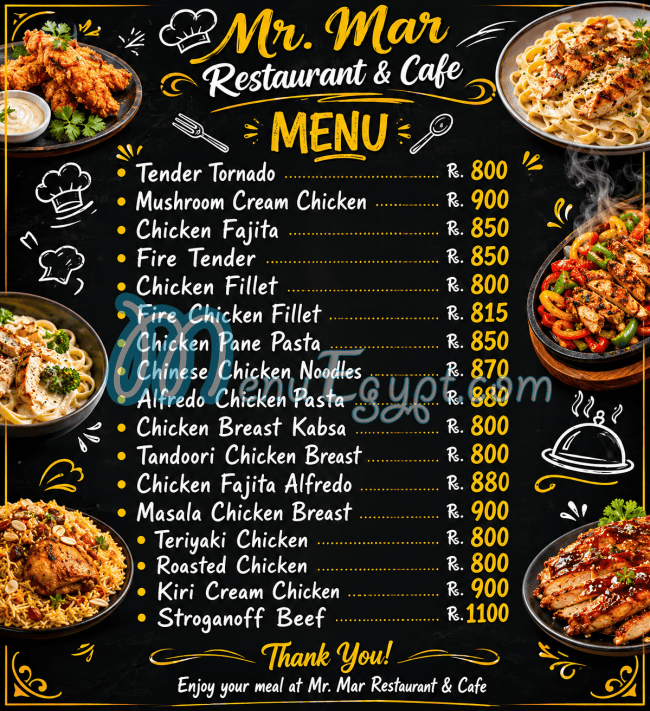 Mr. Mar menu Egypt 1