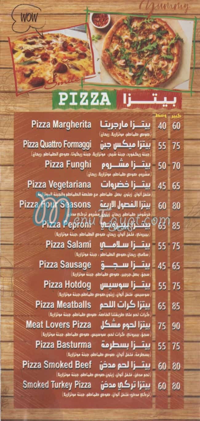 Pizza Del Mondo delivery menu