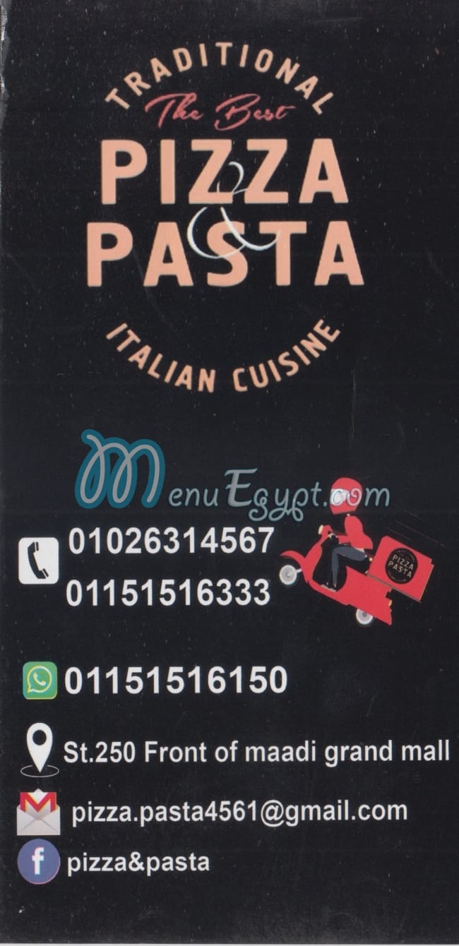 Pizza Pasta El Maadi menu Egypt