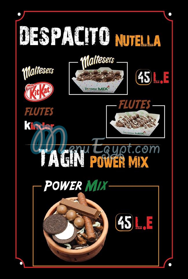 Power Mix menu
