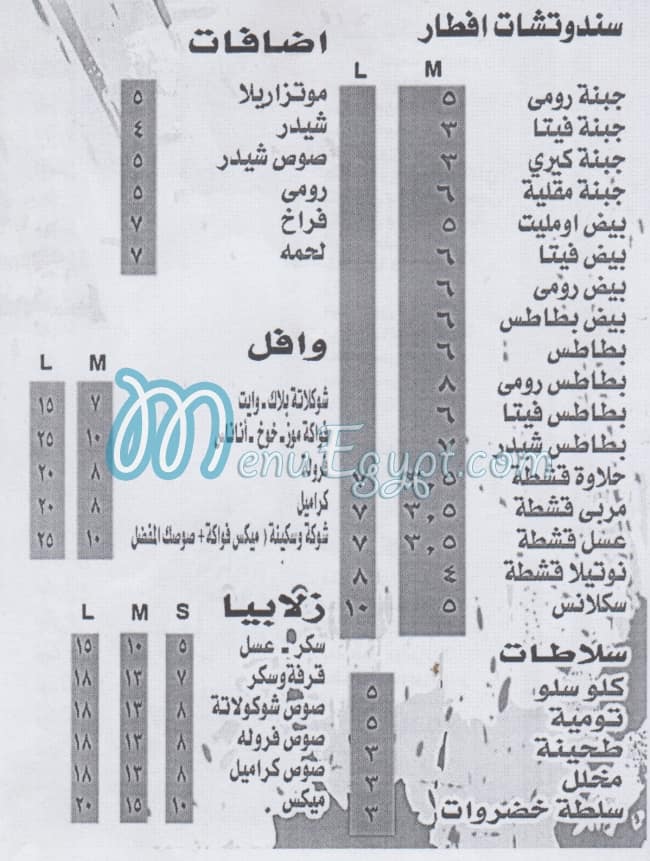 منيو شوكه &  سكينه مصر