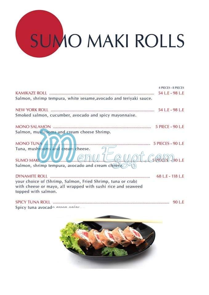 Sumo Sushi online menu