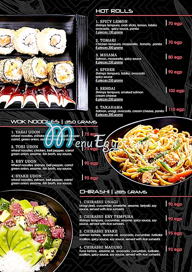 Sushi Club Cairo menu Egypt 1