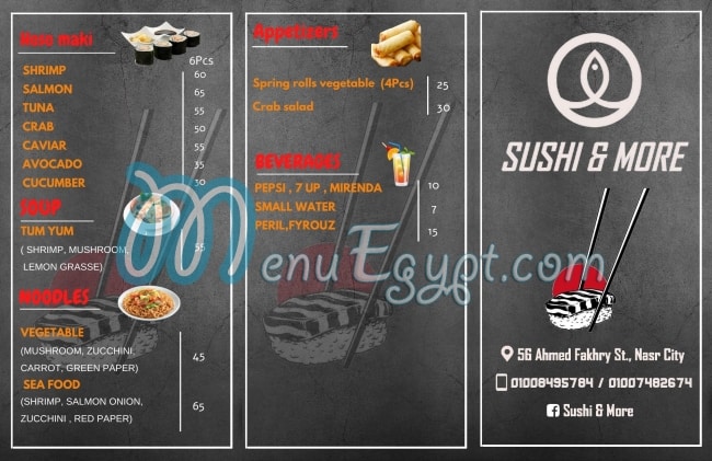 Sushi & more menu