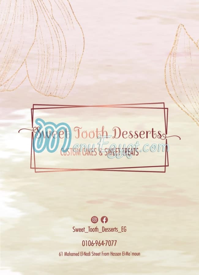 Sweet tooth desserts delivery menu
