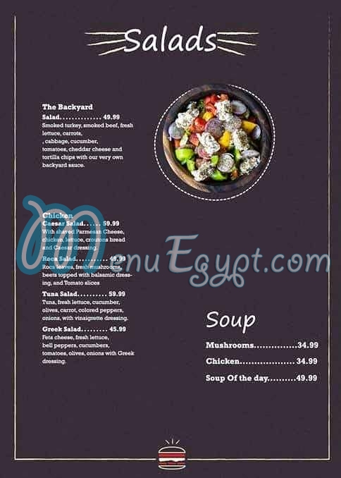 The Backyard menu Egypt 1