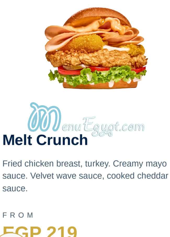 A U F Burger menu Egypt 7