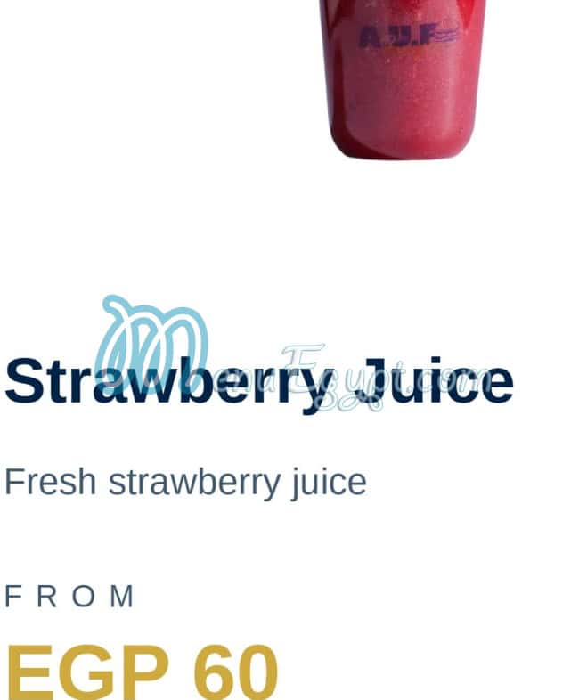 A U F Burger menu Egypt 13