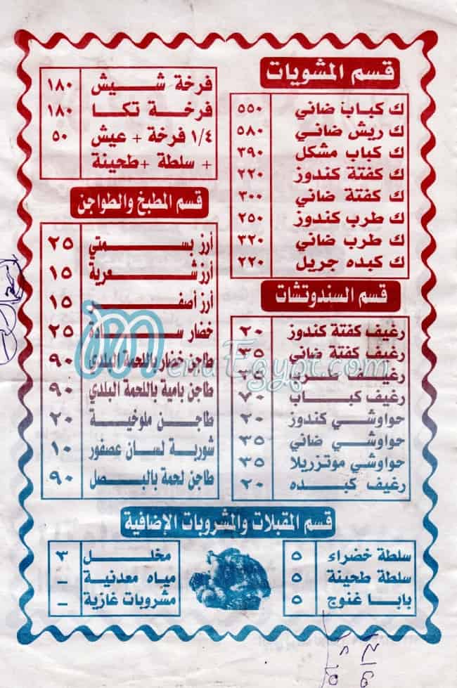 Abo Karam El Sobky menu