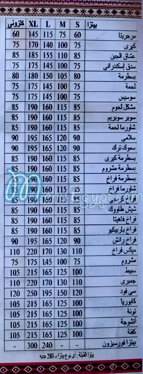 منيو افندينا اليكس