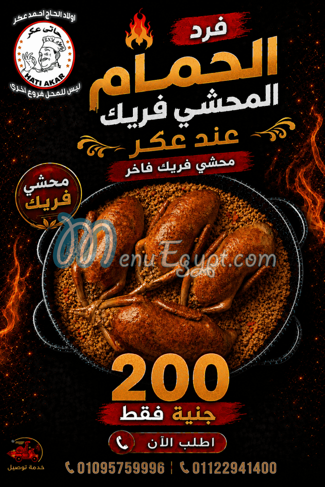 Akr menu Egypt