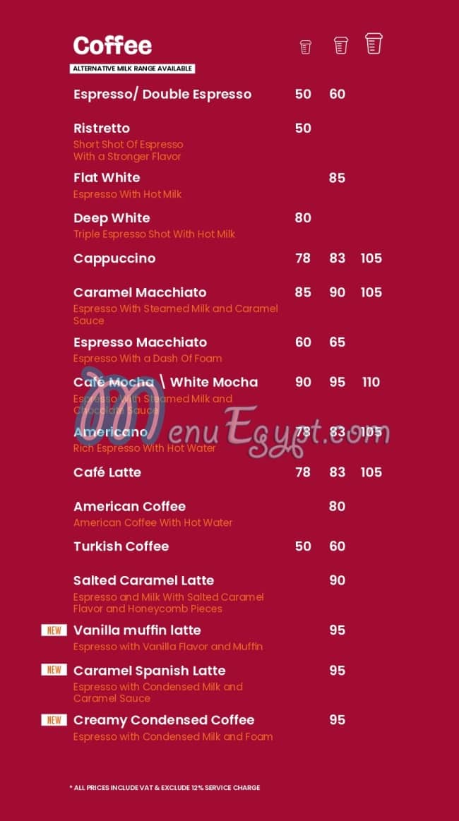 Beano's Cafe menu Egypt 6
