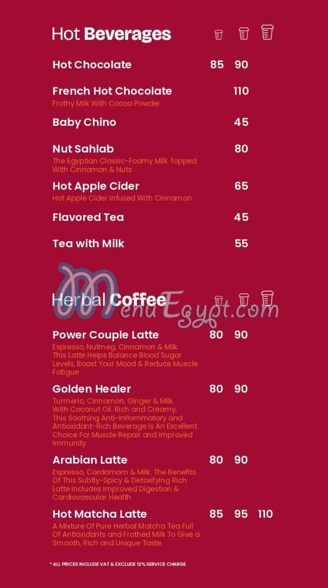 Beano's Cafe menu Egypt 7