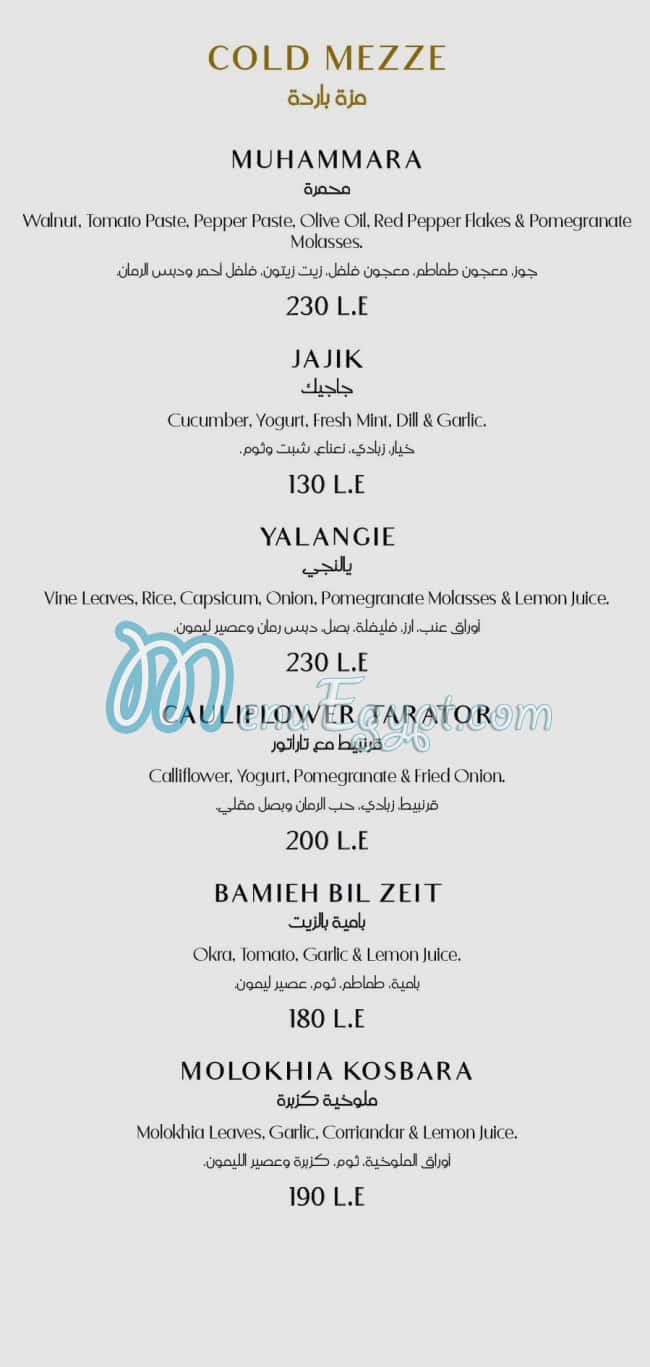 Besh menu Egypt 1
