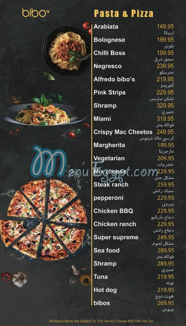 bibo’s cafe menu prices