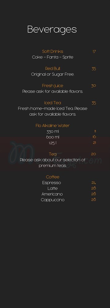 Bistro No 10 menu