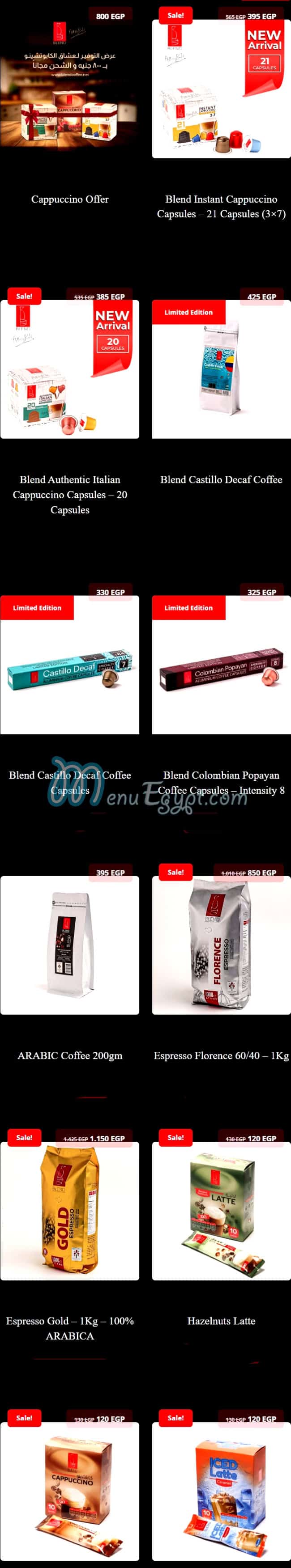 Blend menu