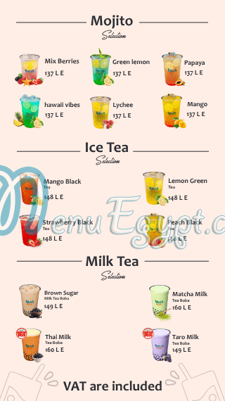 Bubble Hope menu Egypt