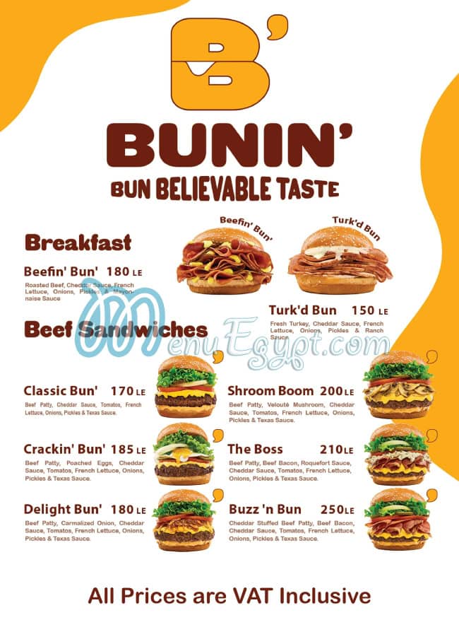 Bunin menu