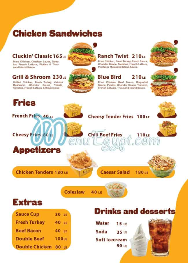 Bunin menu Egypt
