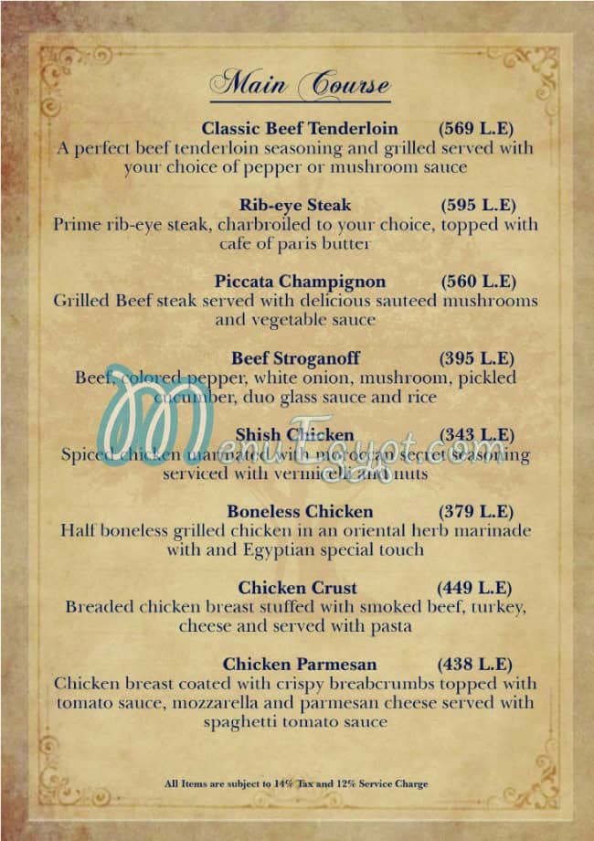 Charl Restaurant menu Egypt 5