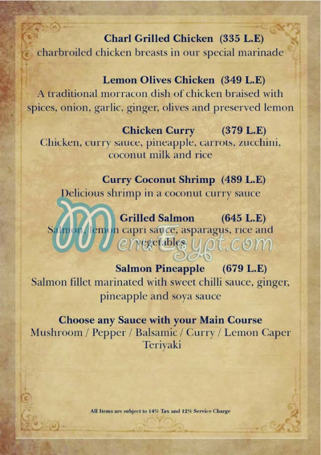 Charl Restaurant menu Egypt 6