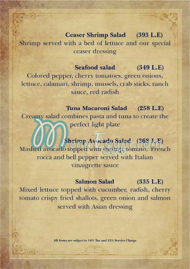 Charl Restaurant menu prices