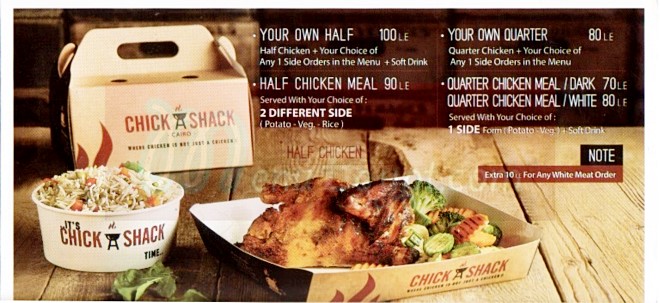 Chick Shack menu prices