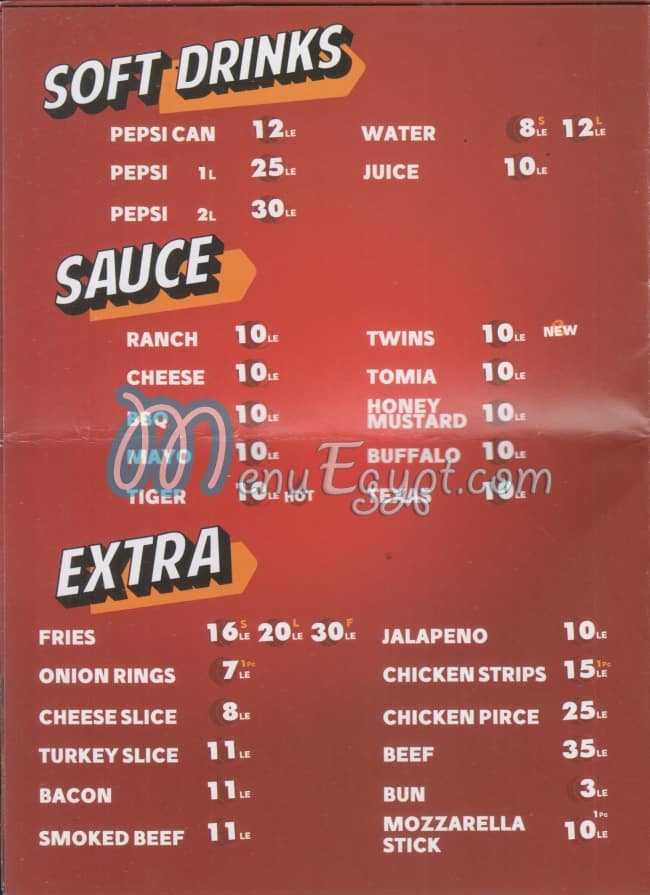 Chicken Twins menu prices