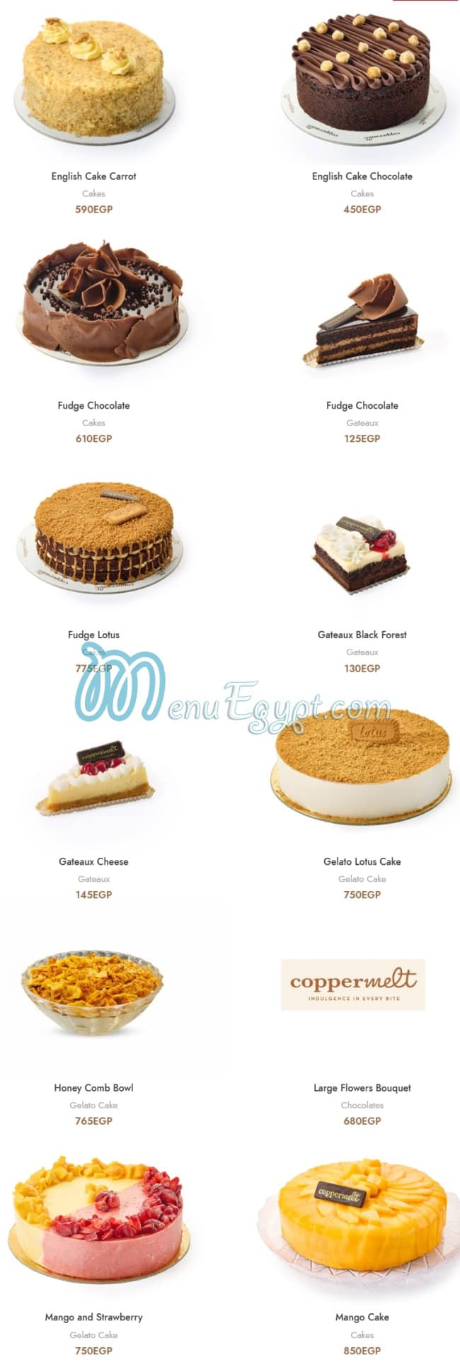 Coppermelt menu Egypt 5