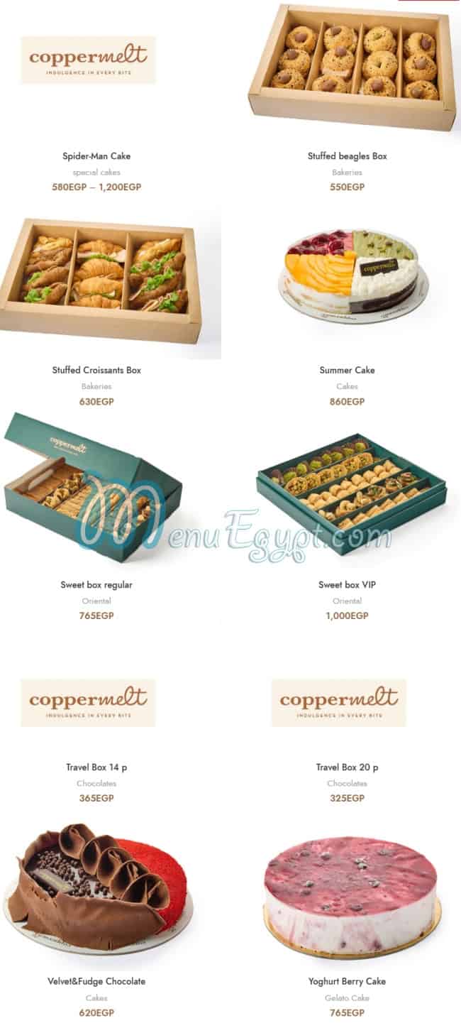 Coppermelt menu Egypt 7