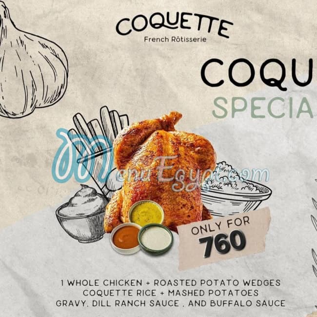 Coquette Chicken menu