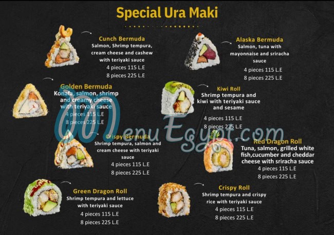 Crunch Sushi And Burger menu Egypt 3