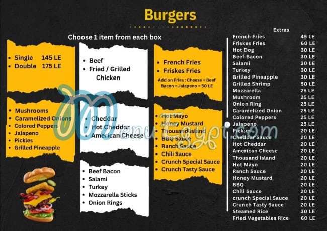 Crunch Sushi And Burger menu Egypt 9