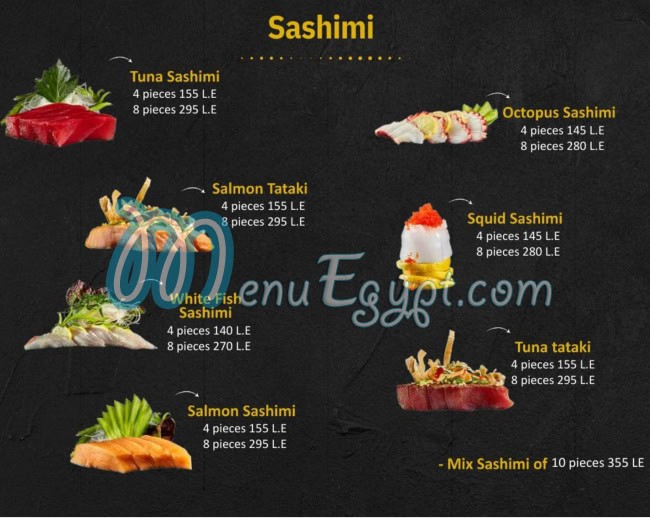 Crunch Sushi And Burger menu Egypt