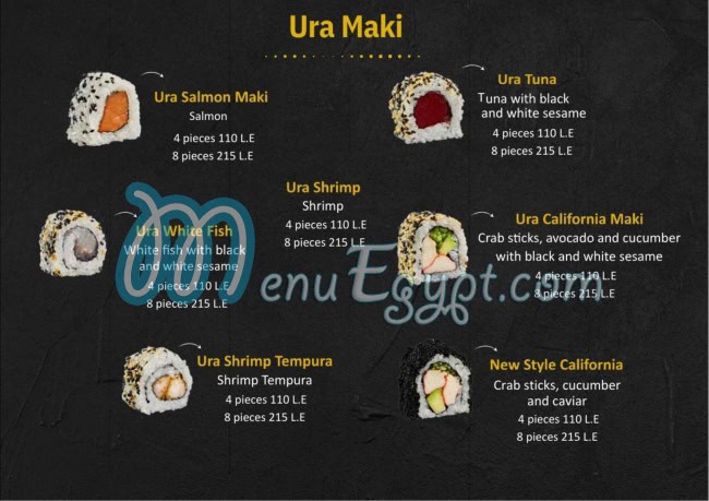 Crunch Sushi And Burger menu Egypt 1