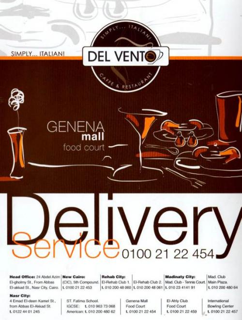 Del Vento Caffe&Restaurant menu prices