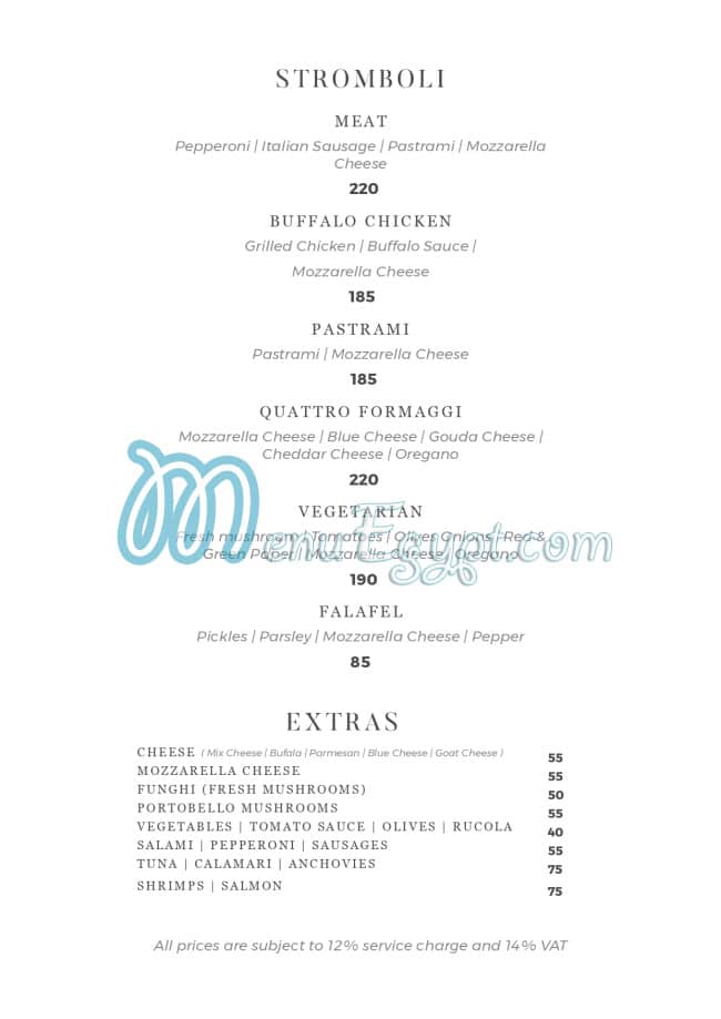 Divino Pizzeria menu prices